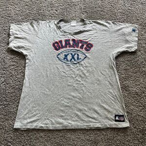 Vintage 90s Starter New York Giants T Shirt Grey NFL Mens Size XL Made in‎ USA